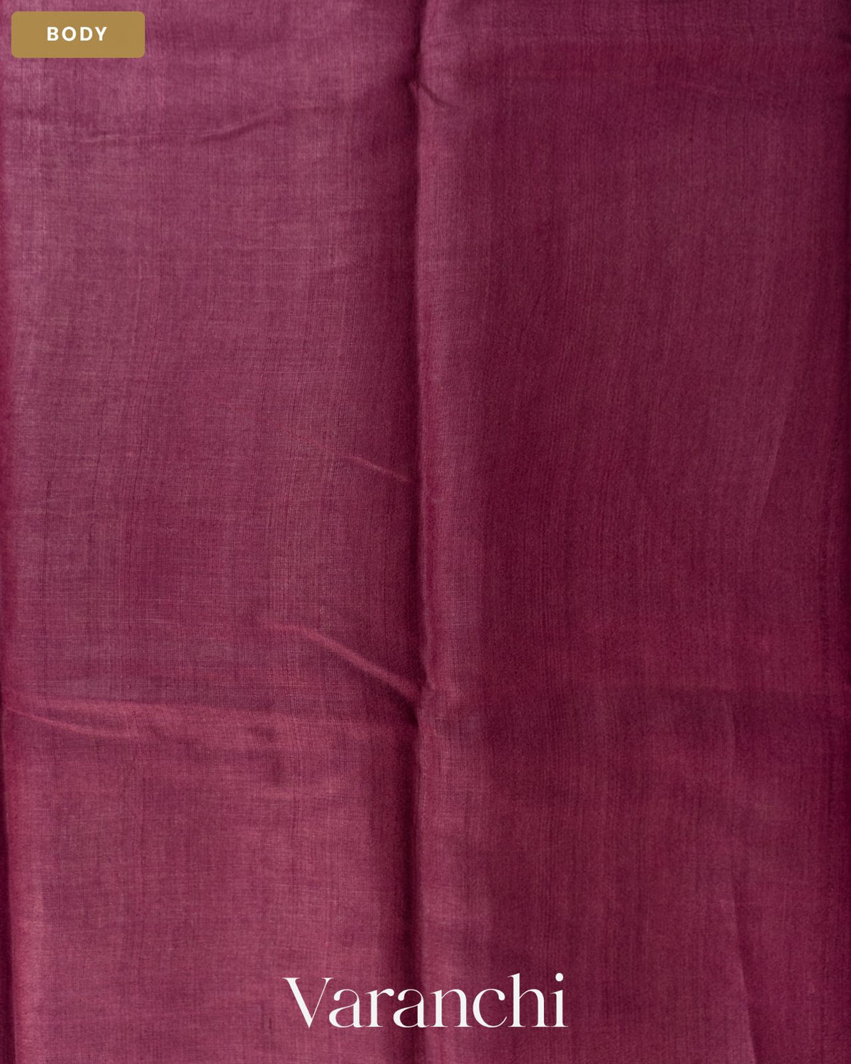 Magenta Kalamkari Printed Pure Tussar Silk Saree — Body