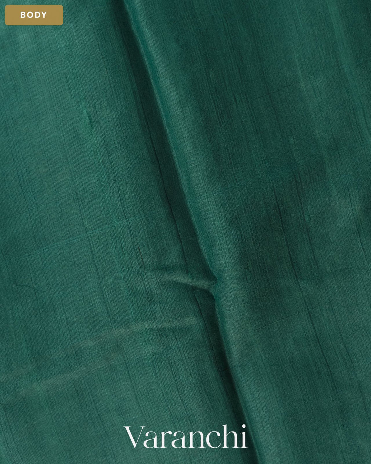 Teal Blue Kalamkari Printed Pure Tussar Silk Saree — Body