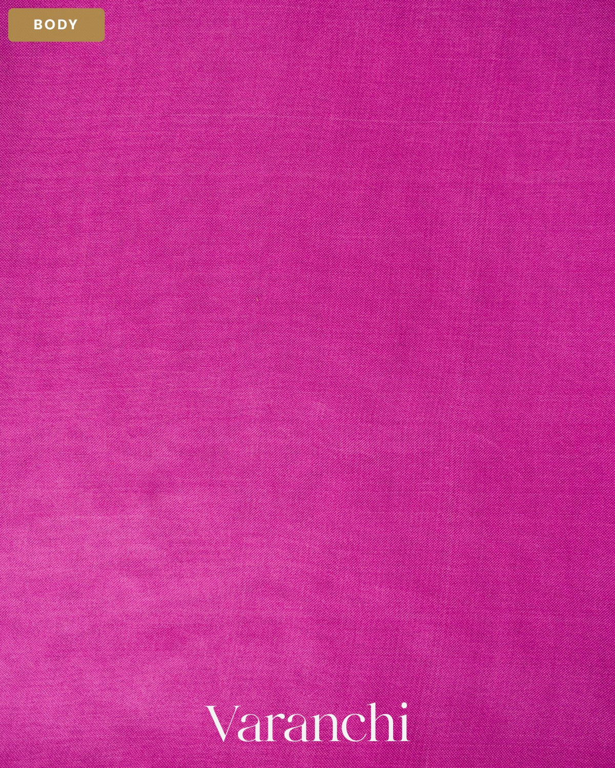 Orchid Purple Floral Embroidered Pure Kora Silk Saree — Body