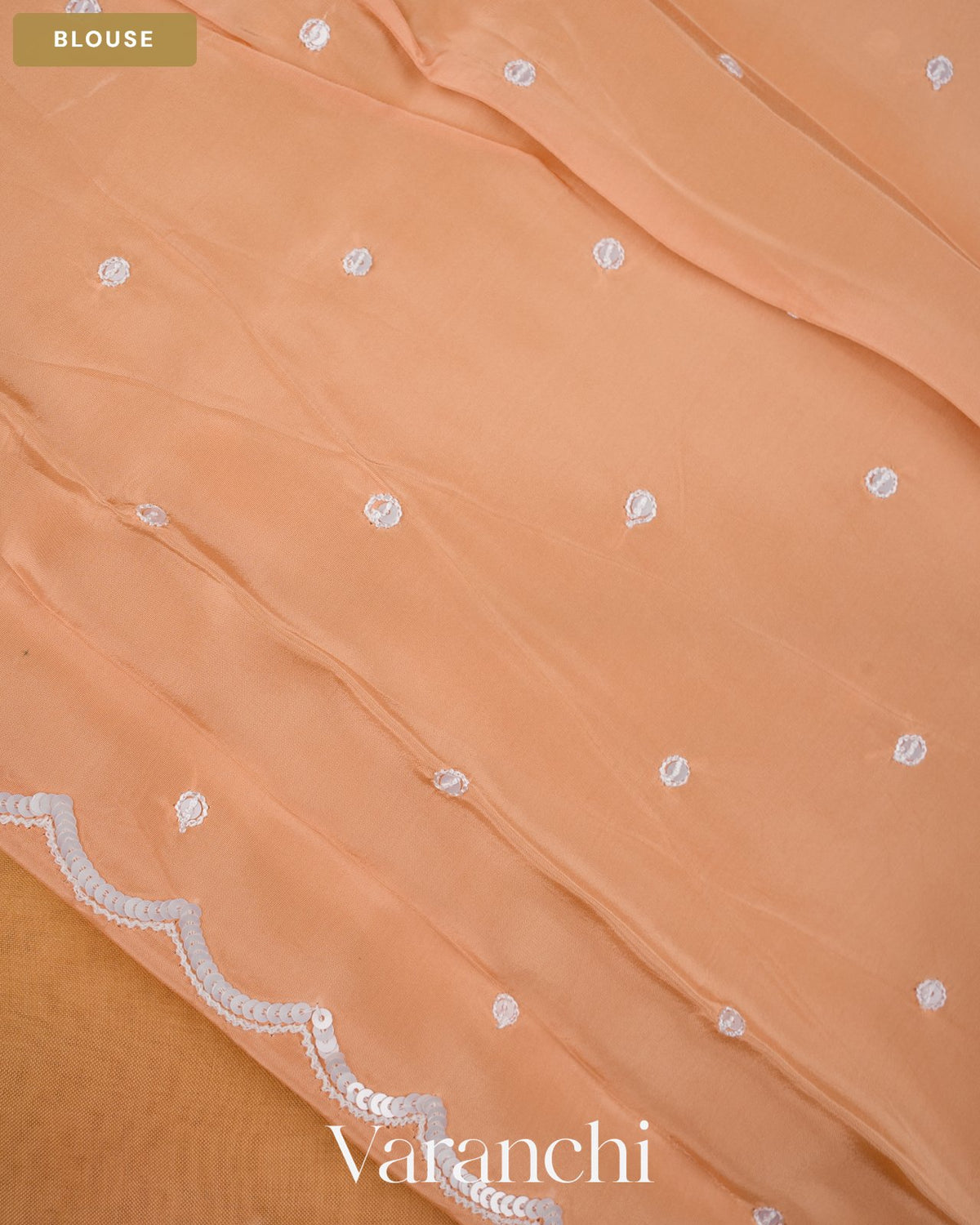 Mustard Yellow Ombre-dyed Pure Kora Silk Saree — Blouse