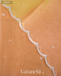 Mustard Yellow Ombre-dyed Pure Kora Silk Saree — Border