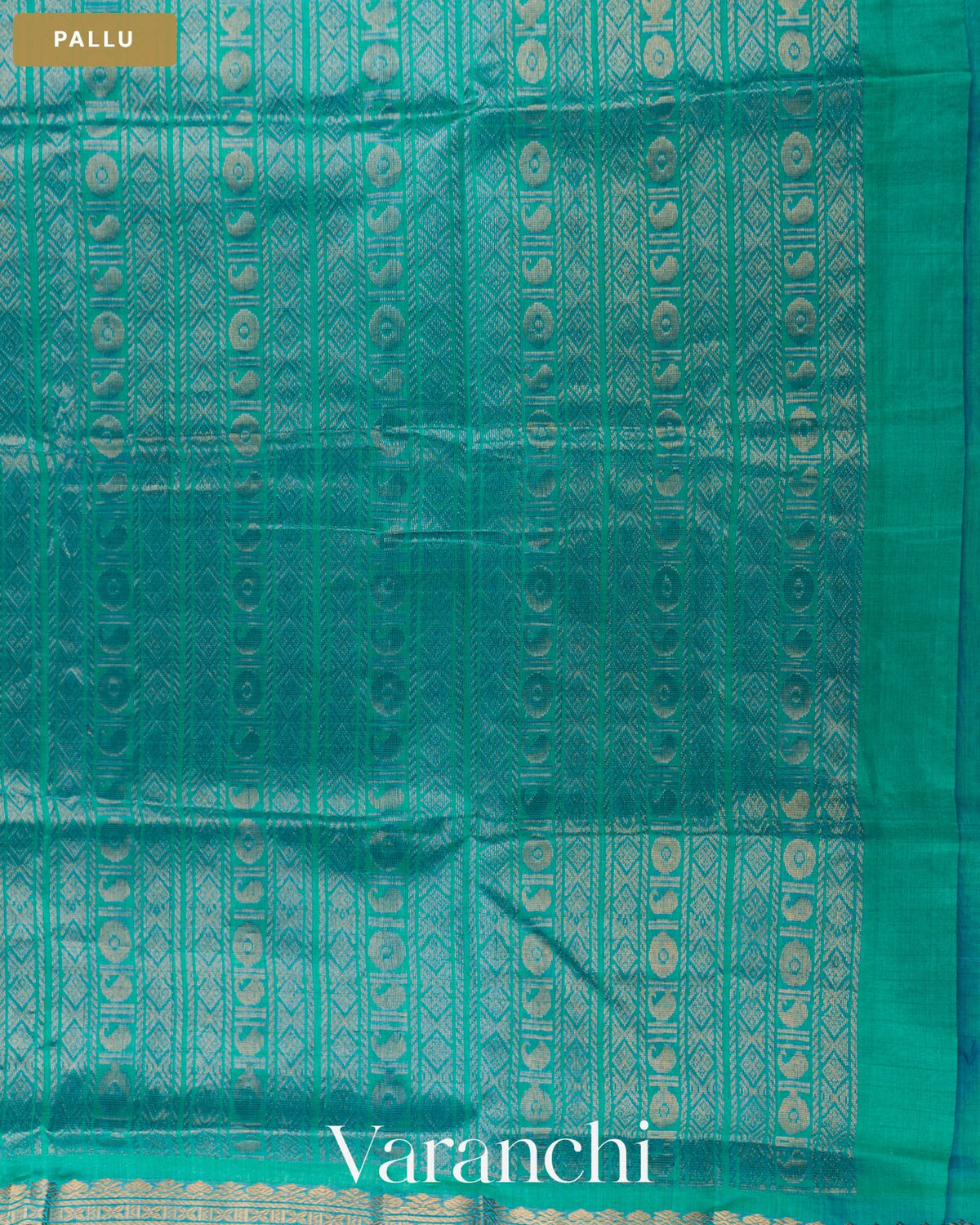 Deep Purple Lakshadeepam Pure Kanchipuram Silk Cotton Handloom Saree — Pallu