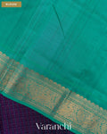 Deep Purple Lakshadeepam Pure Kanchipuram Silk Cotton Handloom Saree — Blouse