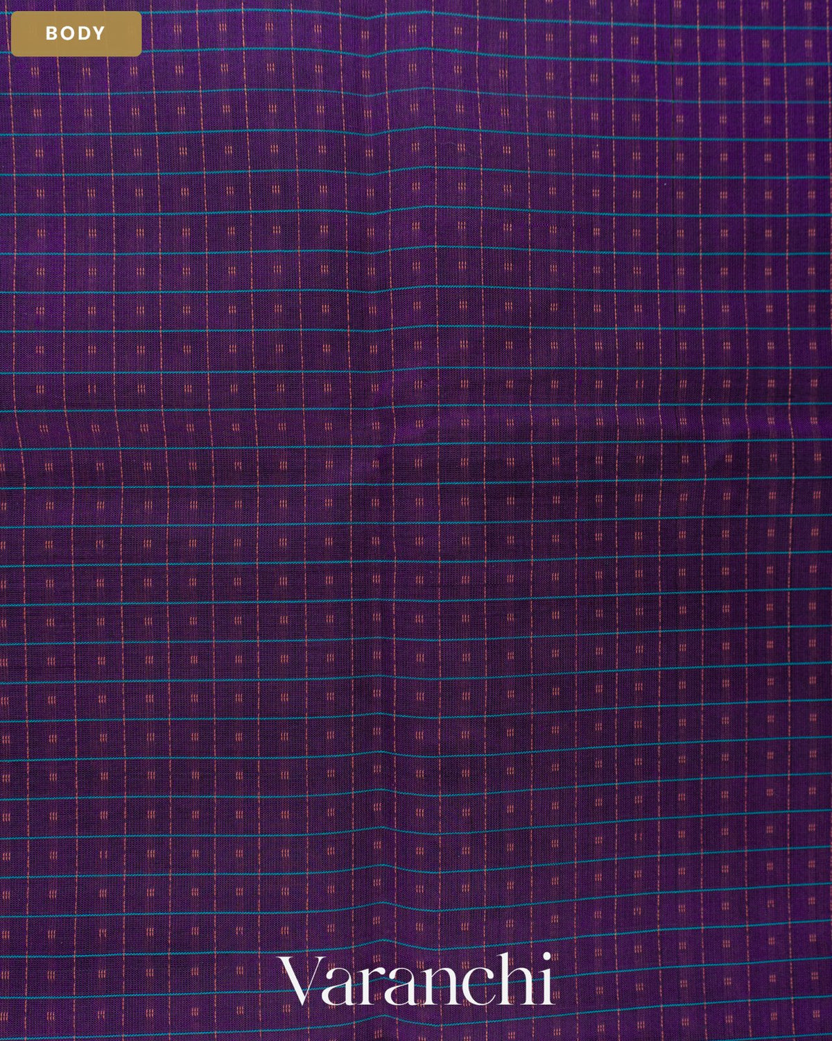 Deep Purple Lakshadeepam Pure Kanchipuram Silk Cotton Handloom Saree — Body