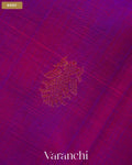 Violet Pure Kanchipuram Silk Cotton Handloom Saree — Body