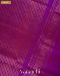 Royal Violet Pure Kanchipuram Silk Cotton Handloom Saree — Pallu