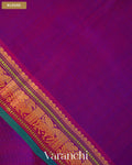 Royal Violet Pure Kanchipuram Silk Cotton Handloom Saree — Blouse