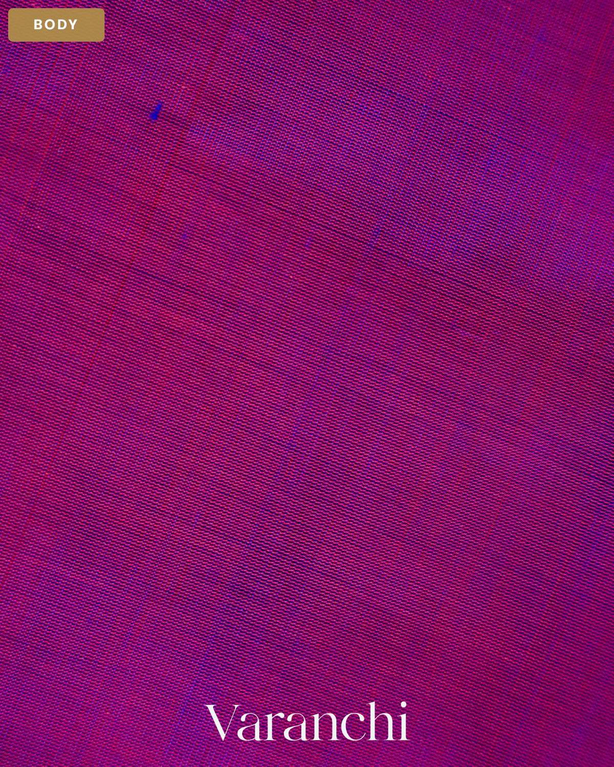 Royal Violet Pure Kanchipuram Silk Cotton Handloom Saree — Body