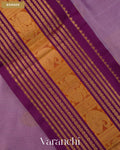 Lavender Pure Kanchipuram Silk Cotton Handloom Saree — Border