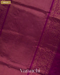Lavender Pure Kanchipuram Silk Cotton Handloom Saree — Pallu