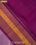 Lavender Pure Kanchipuram Silk Cotton Handloom Saree — Blouse