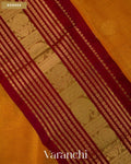 Mango Yellow Pure Kanchipuram Silk Cotton Handloom Saree — Border