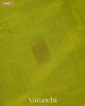 Parrot Green Pure Kanchipuram Silk Cotton Handloom Saree — Body