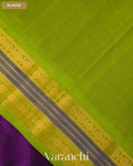 Deep Violet Pure Kanchipuram Silk Cotton Handloom Saree — Blouse