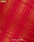 Deep Maroon Checkered Pure Kanchipuram Silk Cotton Handloom Saree — Pallu