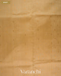 Beige Pure Kanchipuram Silk Cotton Handloom Saree — Body