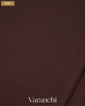 Coffee Brown Pure Mysore Crepe Silk Saree — Body