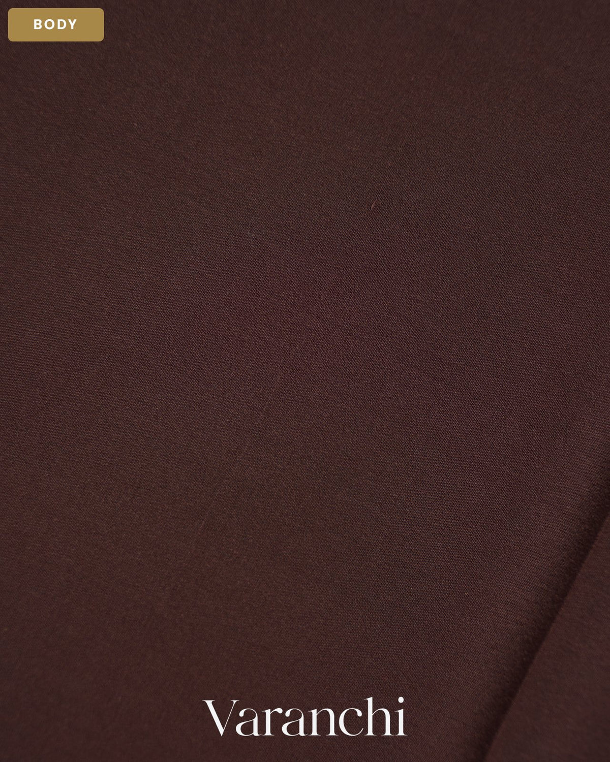 Coffee Brown Pure Mysore Crepe Silk Saree — Body