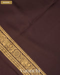 Coffee Brown Pure Mysore Crepe Silk Saree — Blouse