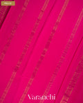 Rani Pink Pure Mysore Crepe Silk Saree — Pallu