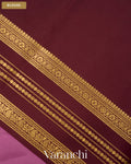 Mauve Pure Mysore Crepe Silk Saree — Blouse