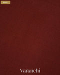 Wine Maroon Pure Mysore Crepe Silk Saree — Body