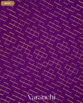 Purple Checkered Pure Mysore Crepe Silk Saree — Body