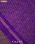 Purple with Sequin Embroidery Pure Muslin Silk Handloom Saree — Blouse