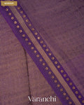 Purple with Sequin Embroidery Pure Muslin Silk Handloom Saree — Border