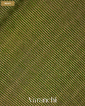 Leafy Green with Sequin Embroidery Pure Muslin Silk Handloom Saree — Body