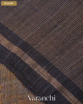 Black with Sequin Embroidery Pure Muslin Silk Handloom Saree — Blouse