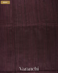 Deep Coffee Brown Floral Jamdani Pure Matka Silk Handloom Saree — Body
