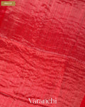 Chilly Red Floral Jamdani Pure Matka Silk Handloom Saree — Pallu