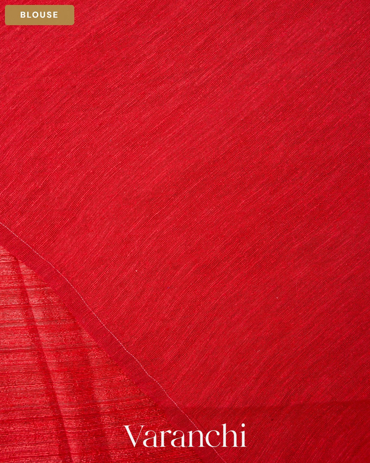 Chilly Red Floral Jamdani Pure Matka Silk Handloom Saree — Blouse