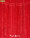 Chilly Red Floral Jamdani Pure Matka Silk Handloom Saree — Body