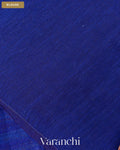 Royal Blue Floral Jamdani Pure Matka Silk Handloom Saree — Blouse