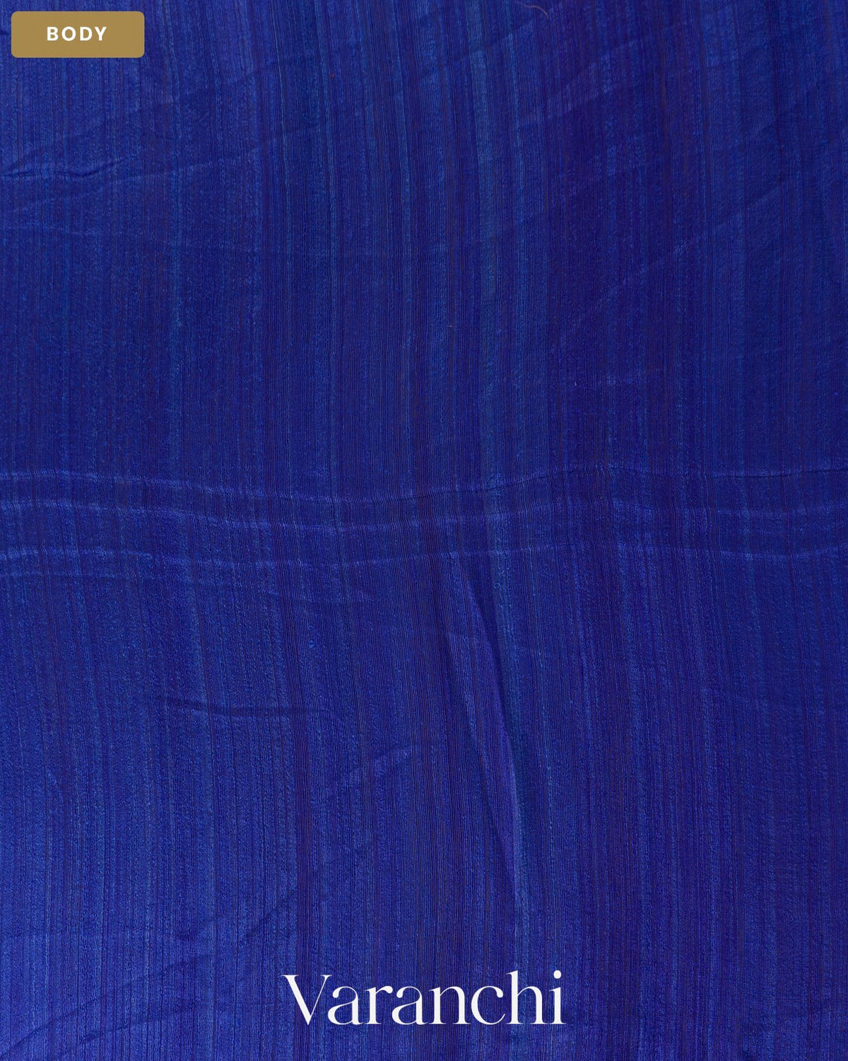 Royal Blue Floral Jamdani Pure Matka Silk Handloom Saree — Body