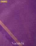 Purple Jamdani Pure Tussar Silk Handloom Saree — Blouse