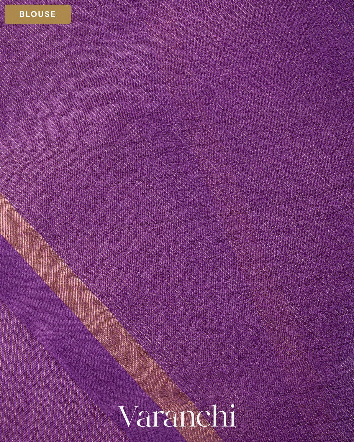 Purple Jamdani Pure Tussar Silk Handloom Saree — Blouse
