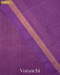 Purple Jamdani Pure Tussar Silk Handloom Saree — Border