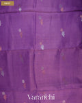 Purple Jamdani Pure Tussar Silk Handloom Saree — Body