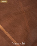 Coco Brown Jamdani Pure Tussar Tissue Silk Saree — Blouse