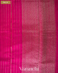 Rani Pink Striped Pure Raw Silk Handloom Saree — Pallu