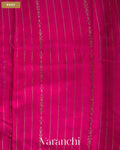 Rani Pink Striped Pure Raw Silk Handloom Saree — Body