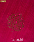 Rani Pink Borderless Pure Raw Silk Handloom Saree — Body