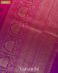 Violet and Rani Pink Ombre-Dyed Pure Raw Silk Handloom Saree — Pallu