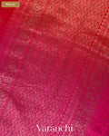 Rani Pink and Chilli Red Ombre-Dyed Pure Raw Silk Handloom Saree — Pallu