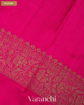 Rani Pink and Chilli Red Ombre-Dyed Pure Raw Silk Handloom Saree — Blouse