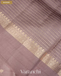 Dusty Lavender Pure Dupion Silk Saree — Blouse