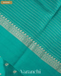 Sea Blue Pure Dupion Silk Saree — Blouse